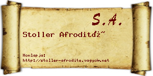 Stoller Afrodité névjegykártya